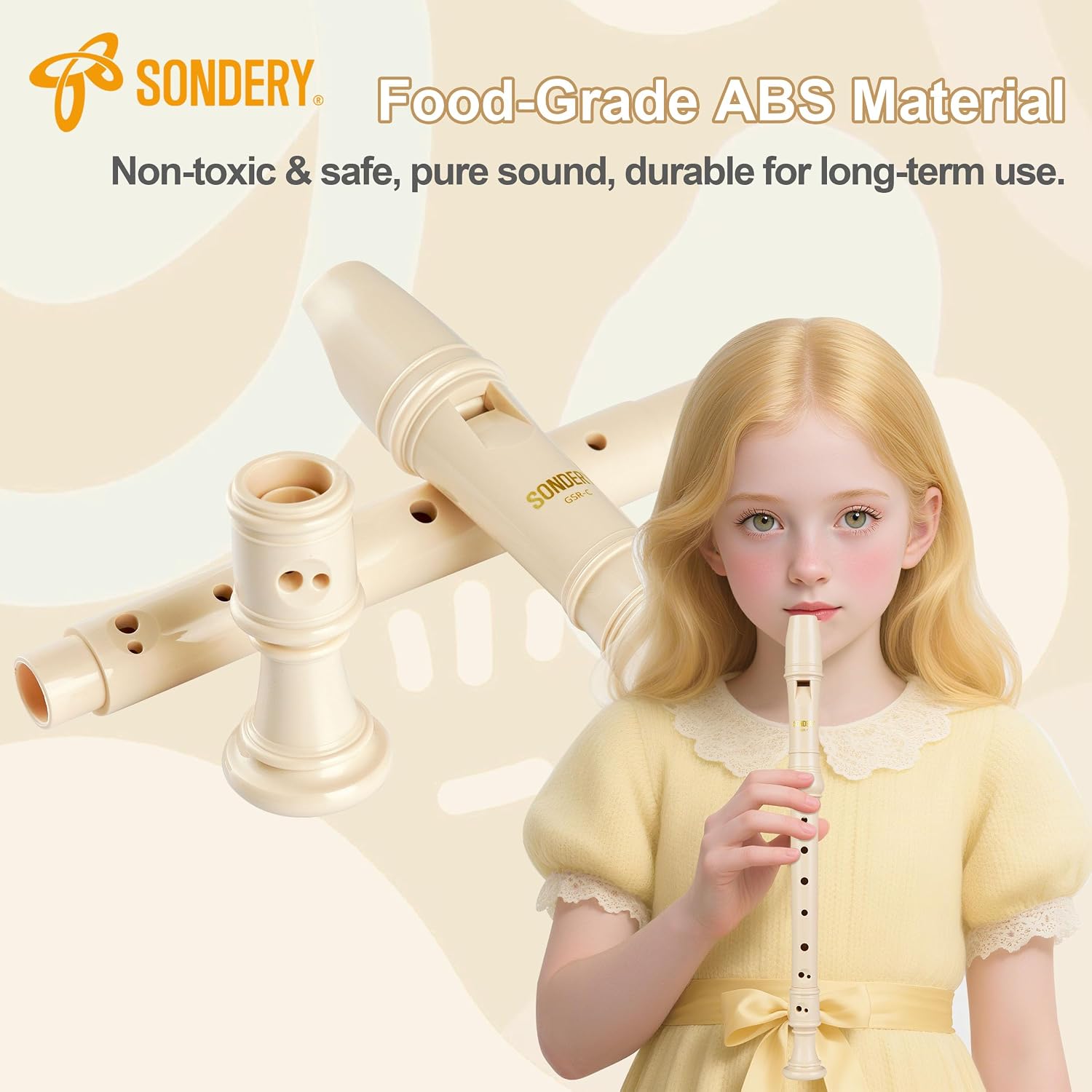 Sondery Soprano Recorder flute Instrument Baroque Fingering for All Ages