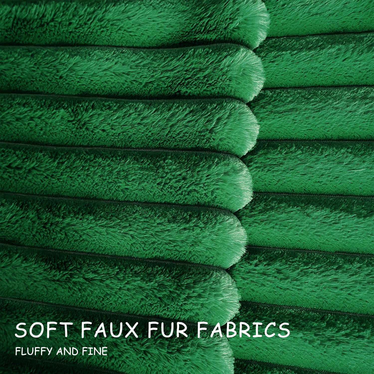 2 Pack 24x24 Pillow Cover Velvet Pillow Covers, Faux Fur Square Throw Pillow Covers for Living Room Decorations Throw Pillow Case, Throw Pillow Cover Cushion Cover for Sofa Bedroom Car, Dark Green