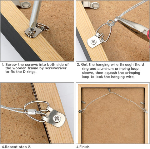 Blisstime 181 Pcs Picture Hanging Kit for Canvas Paintings, Photo Frames