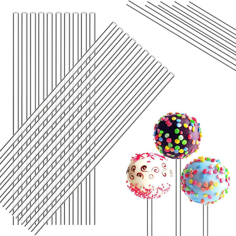 Zopeal 200 Pcs Acrylic Lollipop Stick Cake Pop Rod, 4 x 0.12 Inches, Clear