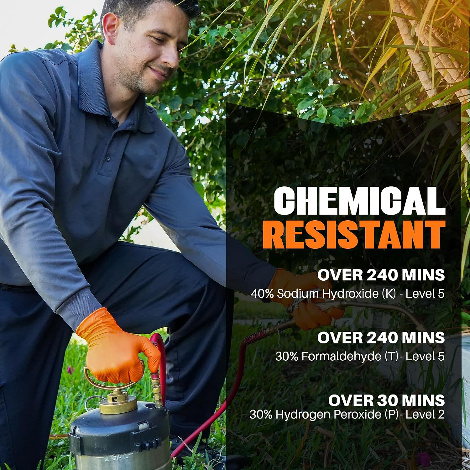 GRIPXX Herkules Grip Heavy Duty 8Mil Nitrile Gloves,3D Raised Diamond Texture-Latex & Powder Free-Industrial, Mechanic