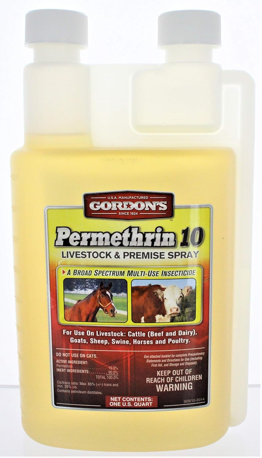 GORDON'S Permethrin 10 Livestock & Premise Spray, 1 Quart, 9291082