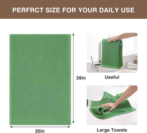 Homaxy 100% Cotton Oversized Waffle Weave Kitchen Towels 6-Pack