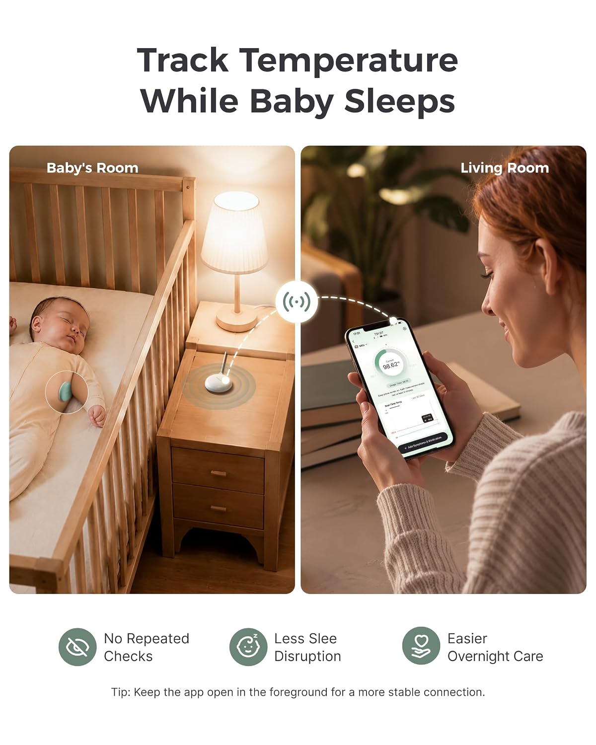 Momcozy Smart Baby Thermometer for Family with CozyLink Signal Booster