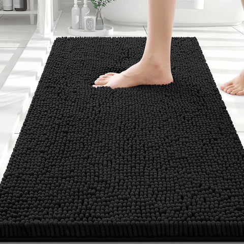 Smiry Bathroom Rugs 30X20, Luxury Chenille Extra Soft Absorbent Bath Mat