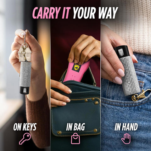 Guard Dog Security Pepper Spray and Stun Gun Flashlight, Rechargeable, Self-Defense Keychain for Women, Pepper Spray Stun Gun Combo, Personal Security Value Set, Rechargeable Flashlight