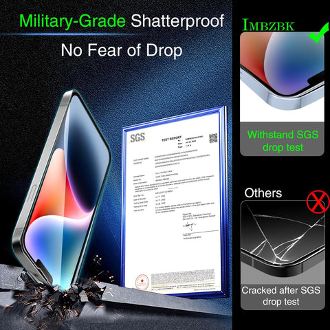 IMBZBK Screen Protector for iPhone 14, Tempered Glass, 3+3 Pack