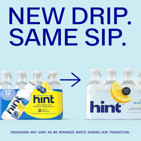 Hint Flavored Water Zero Sugar 0 Calories - Blueberry Lemon (12 pack)