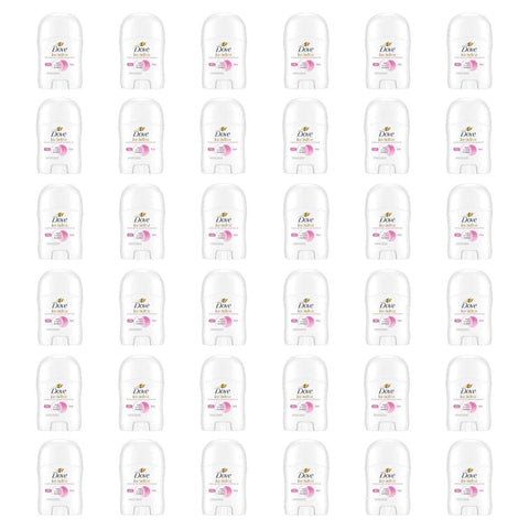 Dove Advanced Care Antiperspirant Deodorant Stick for Women Pack of 36 Clear Finish Trial and Travel Size 0.5 oz | Advanced Care Trial and Travel Size