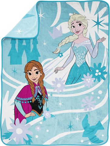 Jay Franco Disney Frozen Elsa & Anna Super Soft Fleece Blanket for Kids