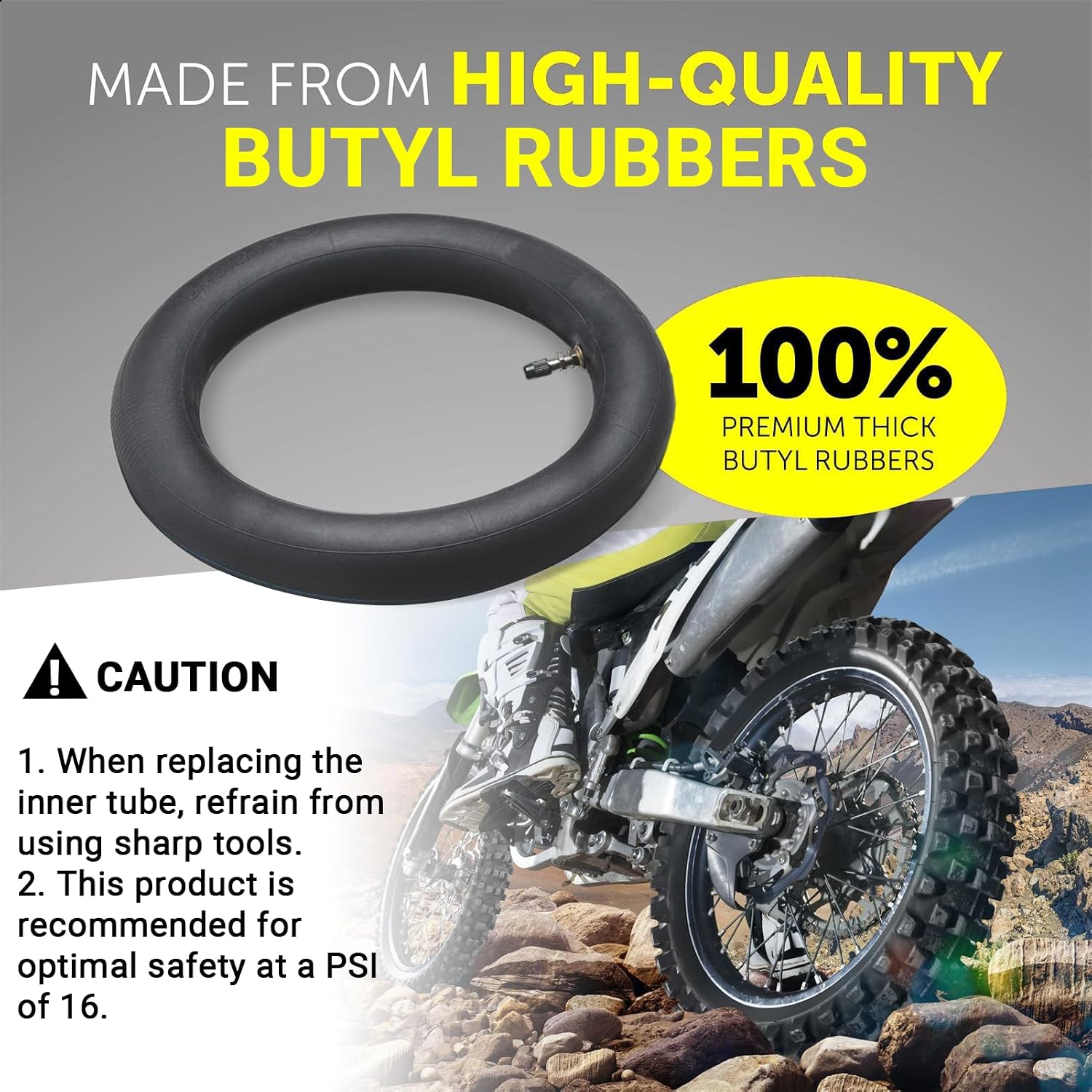 AR-PRO (2-Pack) 2.50/2.75-10 Dirt Bike Replacement Inner Tubes Heavy Duty|Compatible with Honda Crf50 /Xr50, Razor MX650 / MX500, Suzuki DRZ70 / JR50, Yamaha PW50