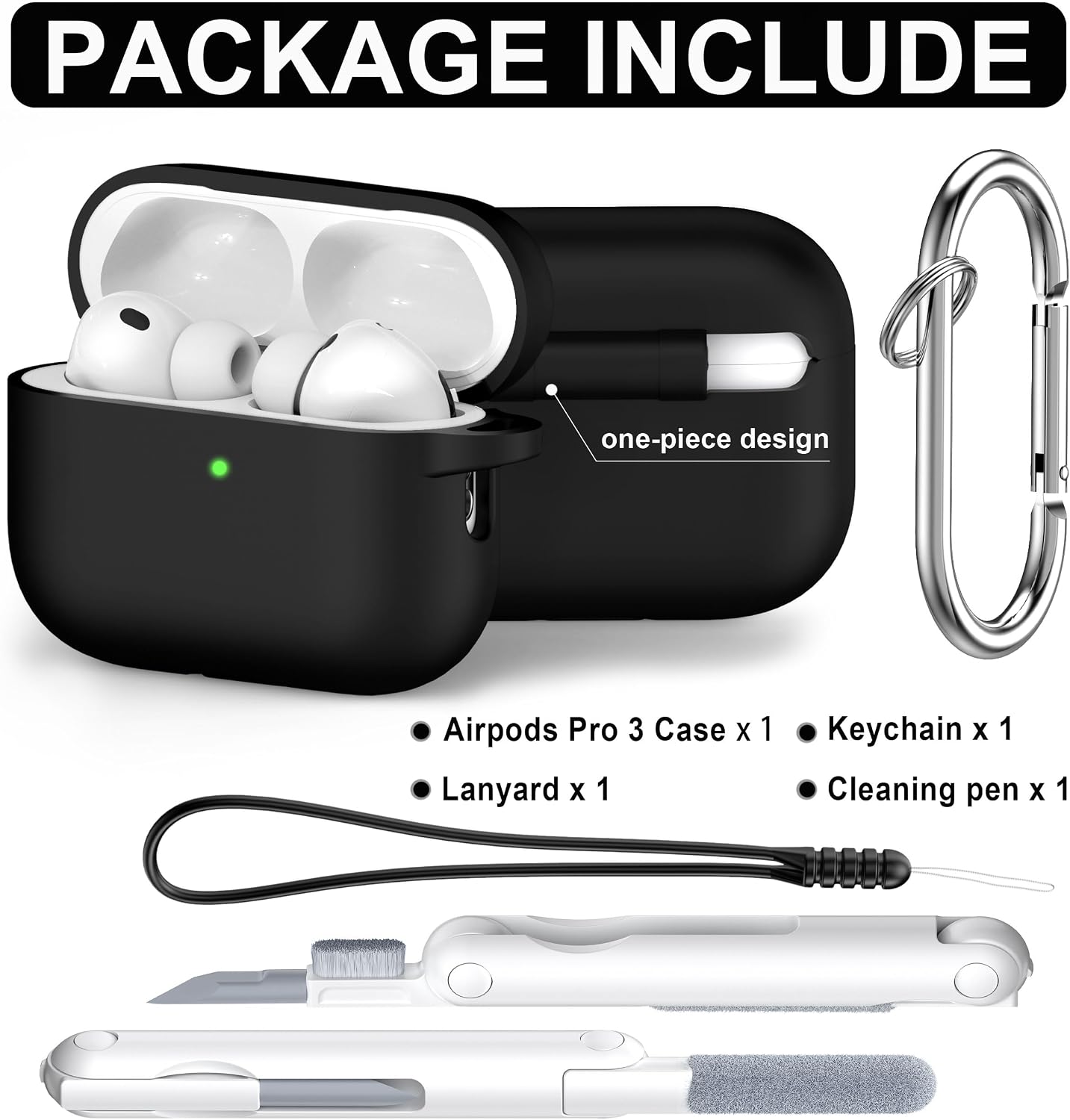for AirPods Pro 3 Case with Cleaner Kit
