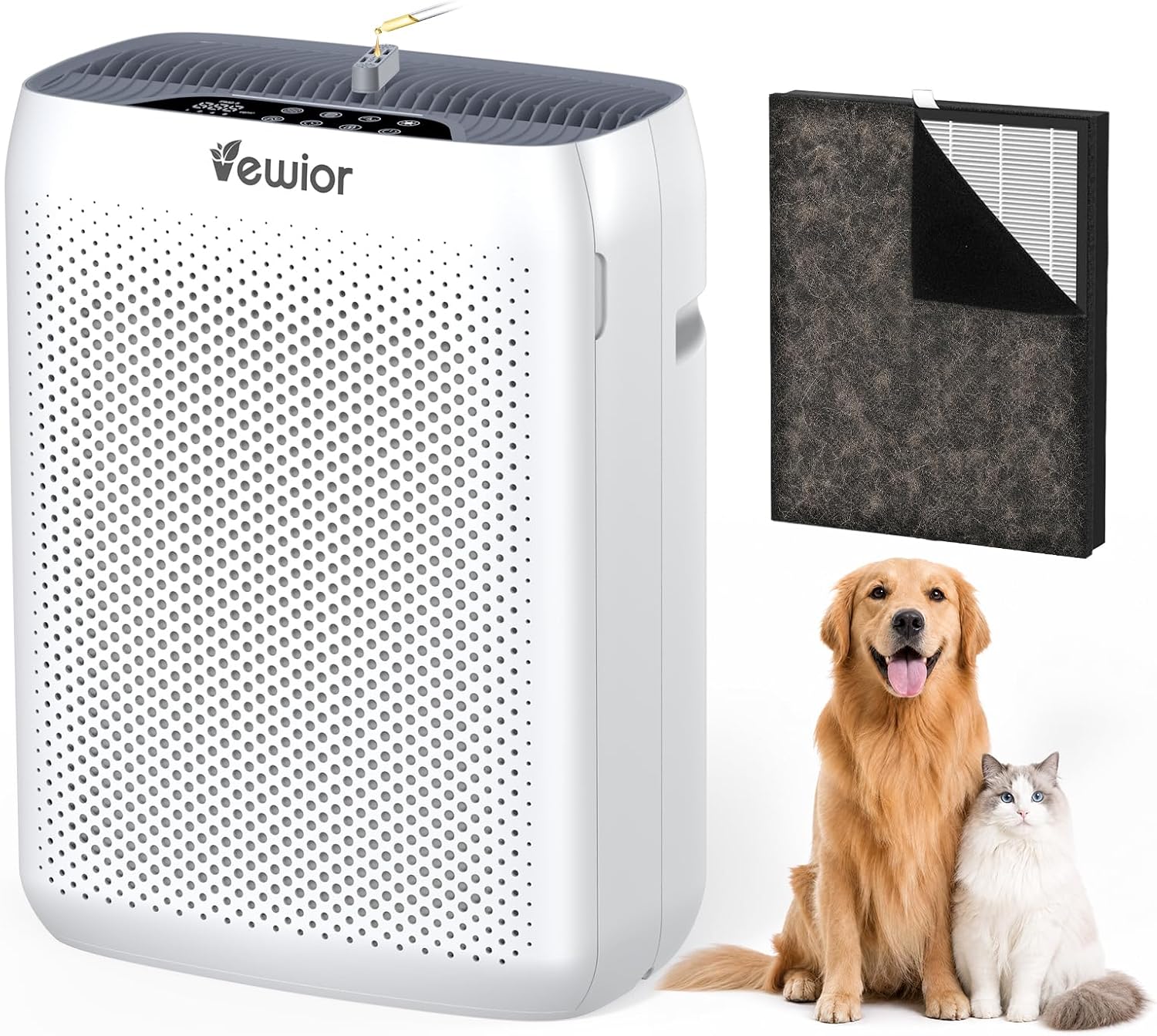 VEWIOR Air Purifiers with Washable Filter for Home Large Room Up to 3000ft²