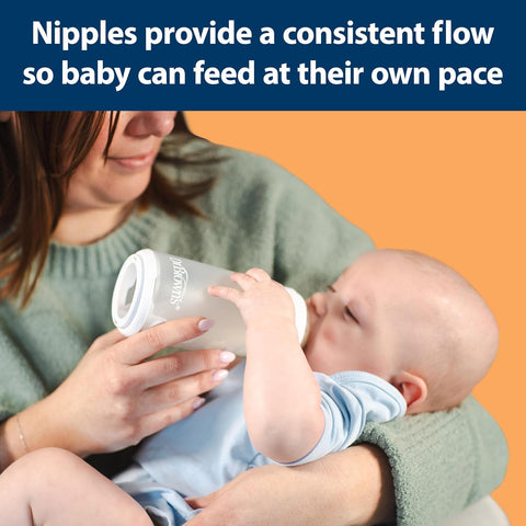 Dr. Brown's Silicone Baby Bottle, 5 oz, Level 1 Nipple, 0m+, Pink, 4-Pack