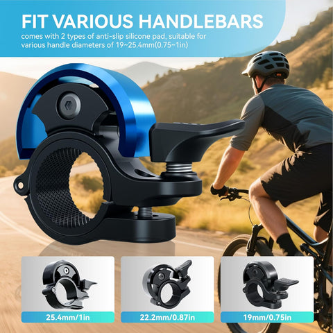 Greallthy Loud Bike Bell for Adults Kids Fit 0.75-1in Handlebar
