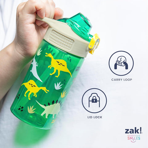Zak Designs Disney Pixar Cars Sage 16oz Leak-Proof Straw Kids Water Bottle