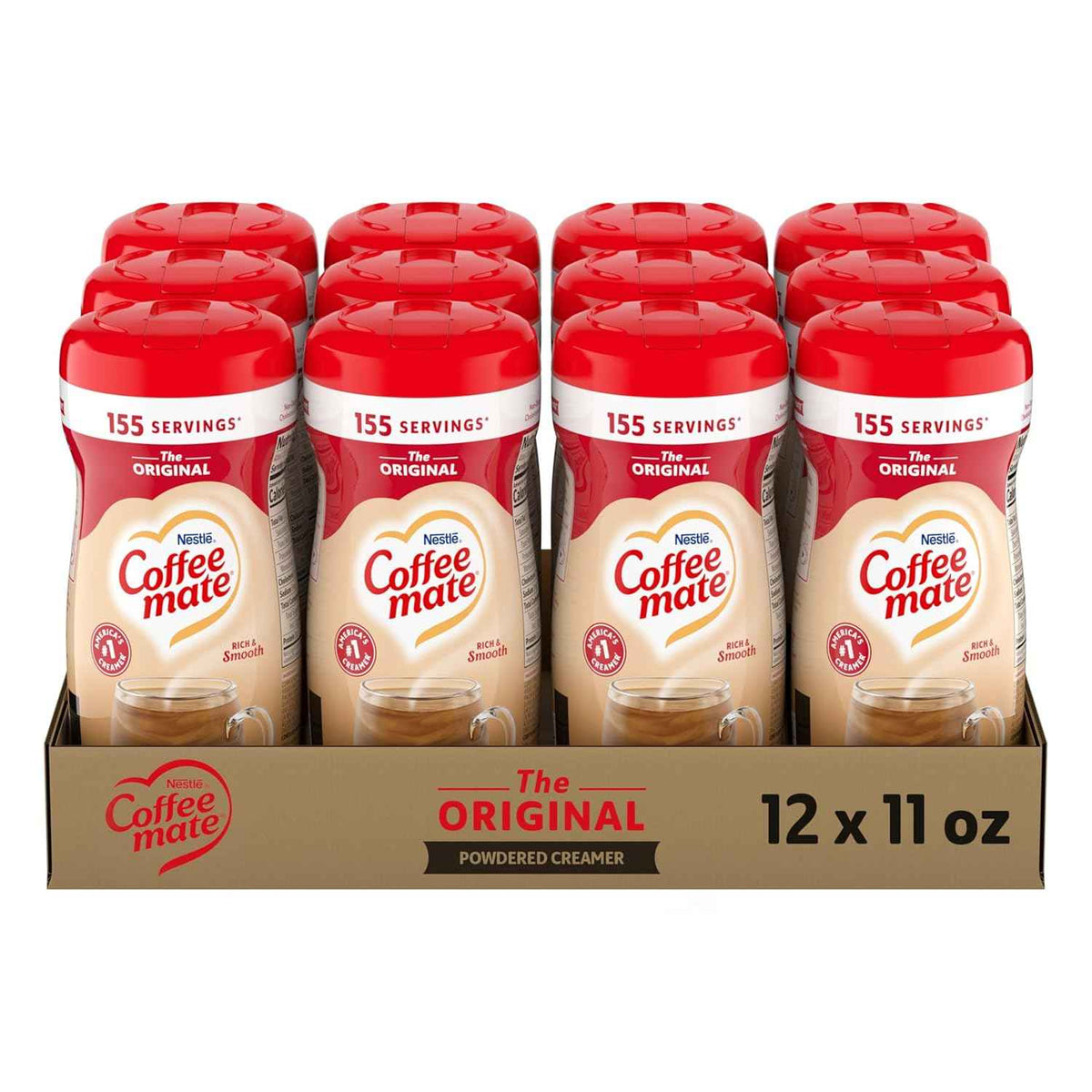 Nestle Coffee mate Coffee Creamer, Original, Powder Creamer, 11 oz Canister (Pack of 12)