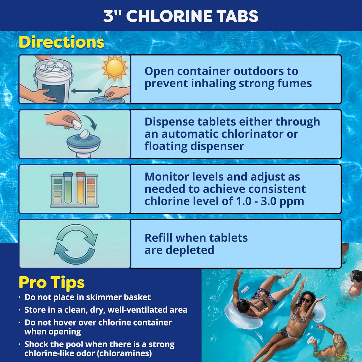 In The Swim 3 Inch Stabilized Chlorine Tablets - 5 Pounds