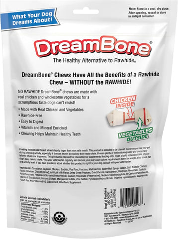 DreamBone Mini Bone Rawhide-Free Dog Treats With Real Protein, 50 Count
