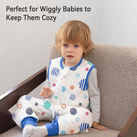 Toddler Sleep Sack with Feet Legs 2t-3t 100% Cotton 0.5 Tog 3 Pack