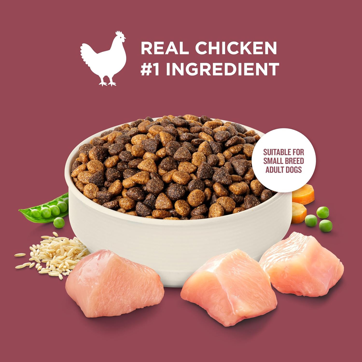 Nutrish Small Breed Dry Dog Food with Chicken, 5 lb. Bag (Rachael Ray)