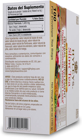 HYLEYS Slim Tea, 9 Flavor Weight Loss Variety Pack, 100 Bags (9 Pack Bulk)