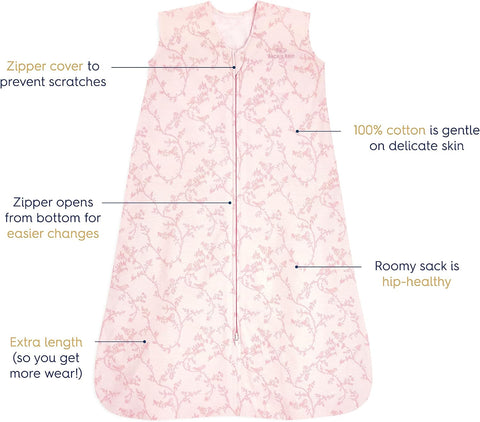 HALO SleepSack, 100% Cotton Wearable Blanket, Swaddle Transition Sleeping Bag, TOG 0.5