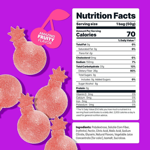 Shameless Snacks Sour Cherry Bomb Gummy Candy & Fruit Snacks - Keto