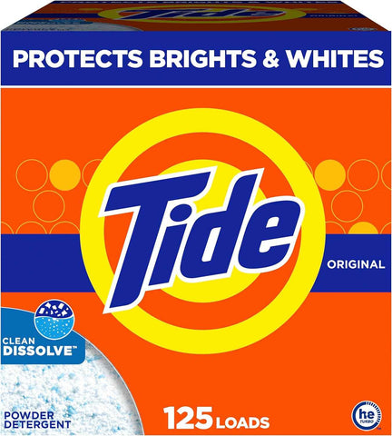 Tide Powder Laundry Detergent, Original Scent, 125 Loads, 143 oz