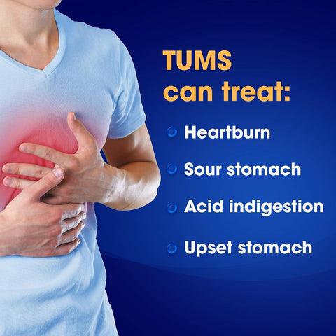 TUMS Smoothies Antacid Tablets, Heartburn Relief, Assorted Fruit, 160 Count