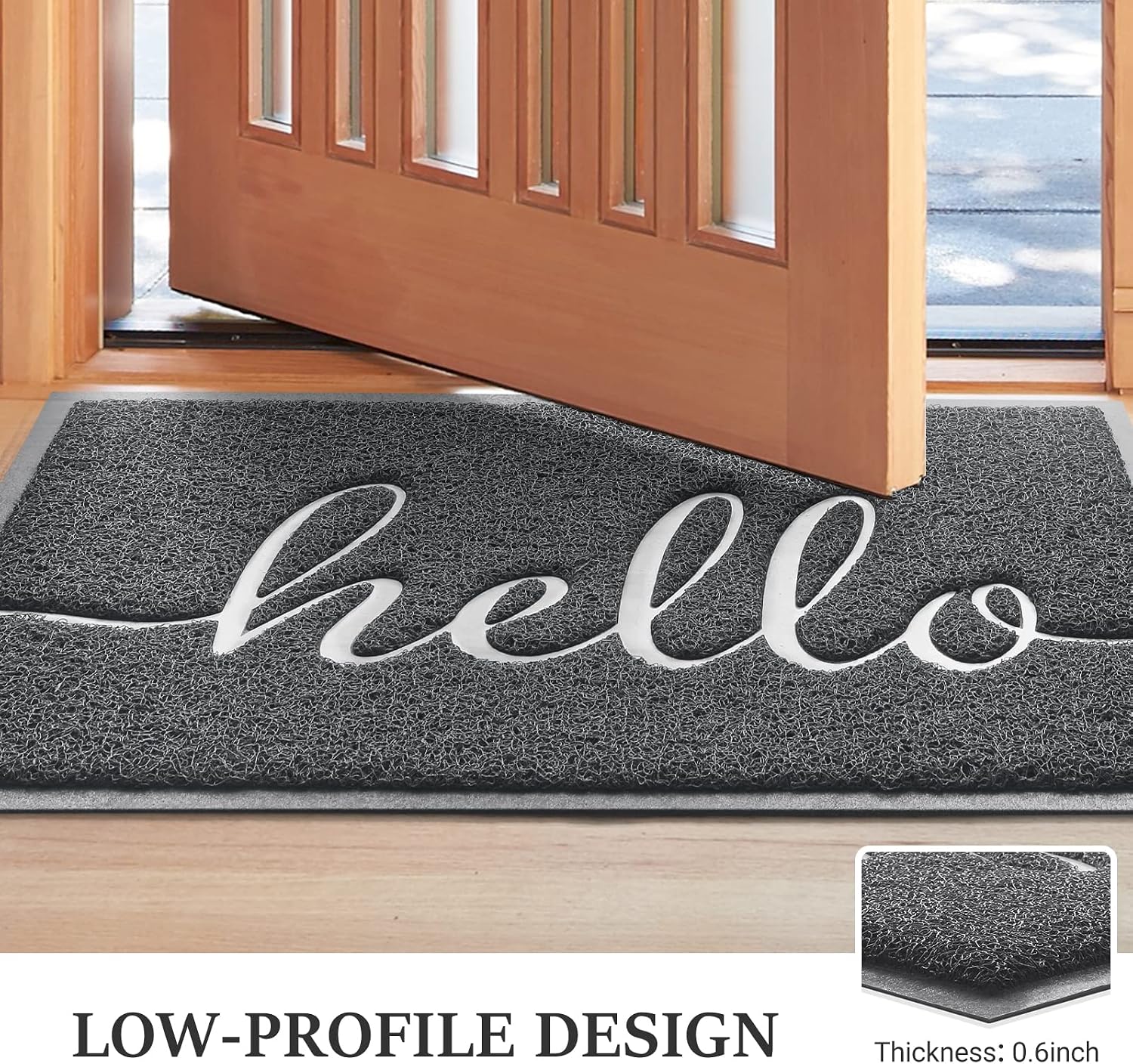 Door Mat Welcome Mat Floor Mat for Entryway, Patio, High Traffic Areas