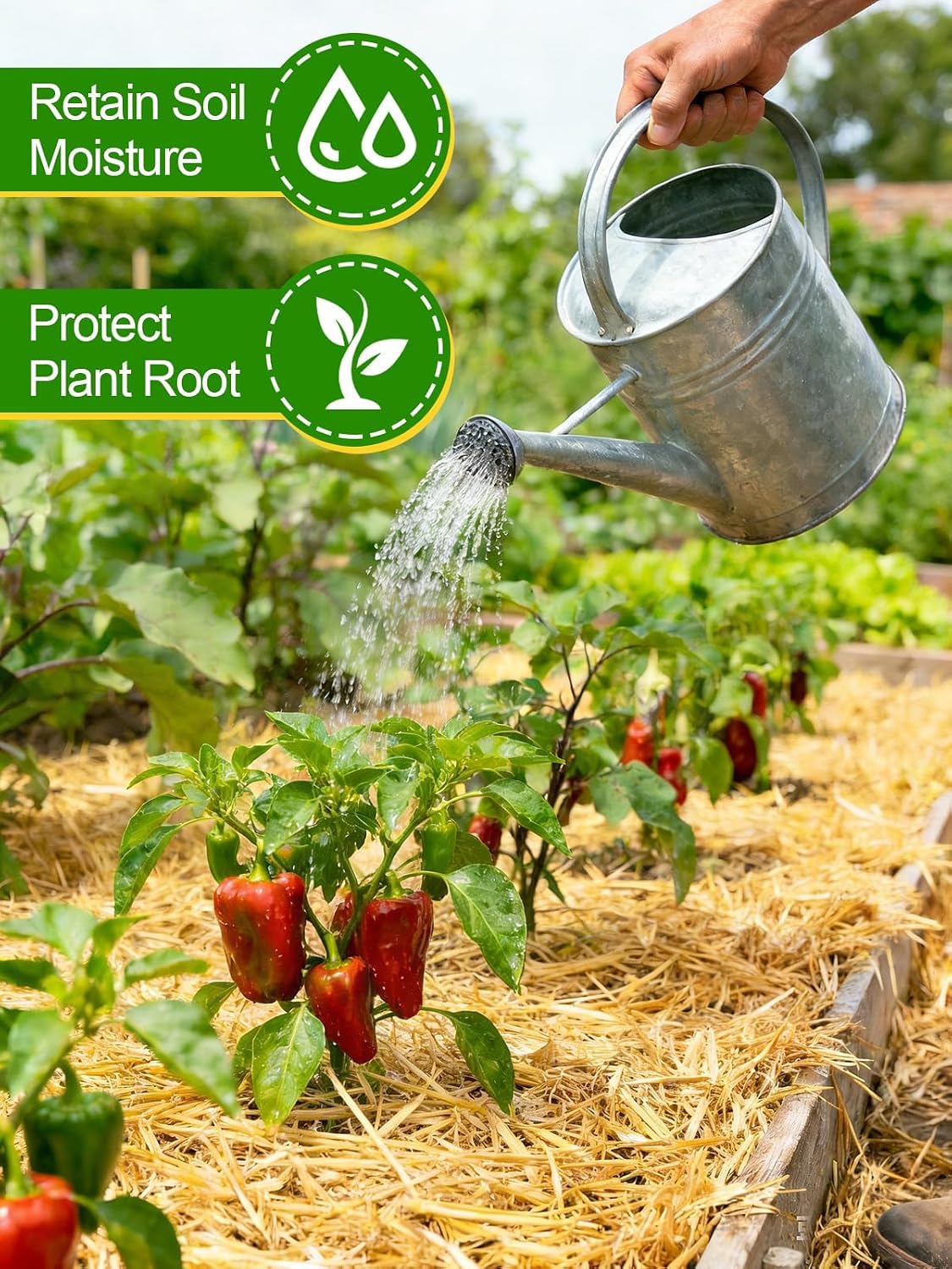 Acostop Natural Dry Wheat Straw for Garden Mulch Stray Cats Dogs Shelter