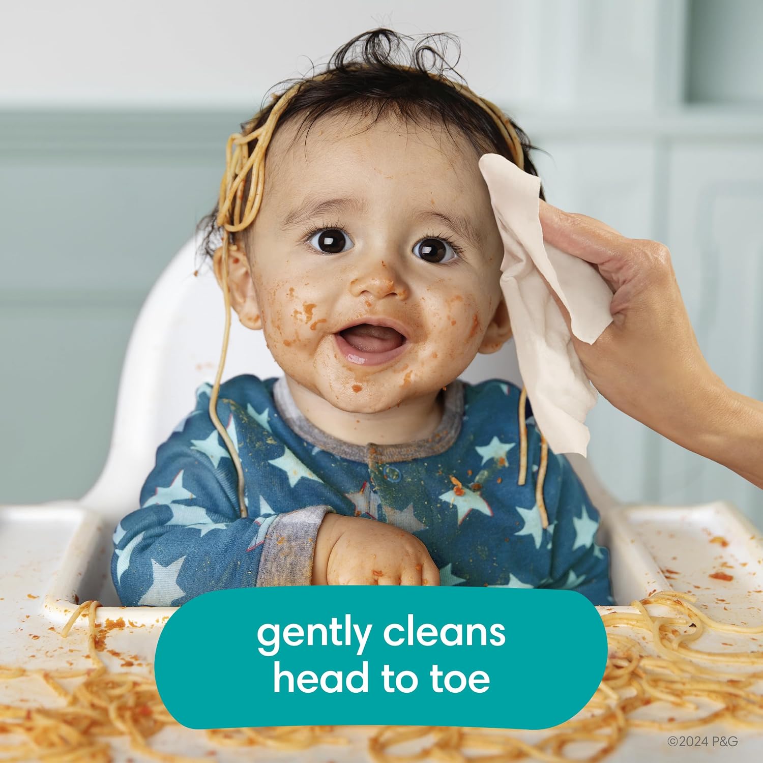 Pampers Baby Wipes, Complete Clean Baby Fresh Scented Wipe, Gently Cleans Head to Toe, 72 Total (1 Flip-Top Packs)