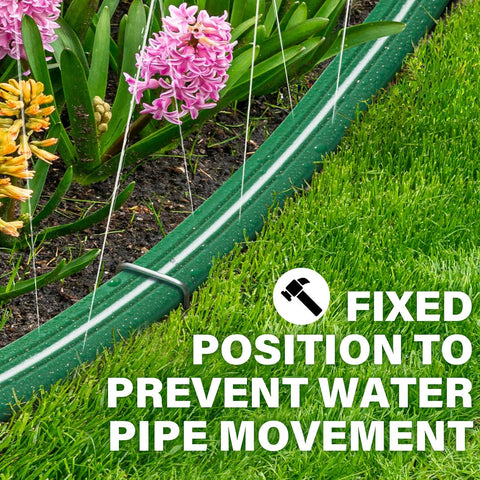 Jin&Bao 15FT Sprinkler Hose Heavy Duty Garden Lawn Water Hose with Staples