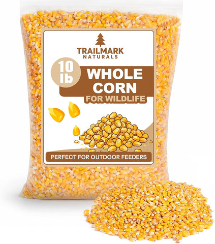 Whole Corn 10 LB– Premium Bird Seed & Wildlife Feed for Ducks, Deer, Squirrels, Chickens, and Turkeys – Grown in USA