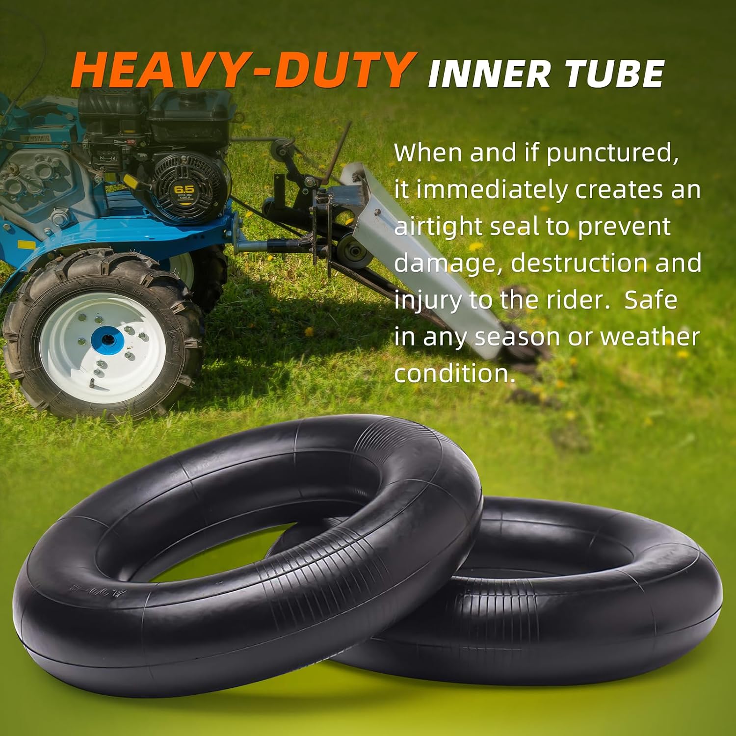 AR-PRO 4.80/4.00-8 Inner Tube, TR-13 Valve Stem, 2-Pack