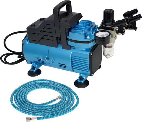 Master Airbrush Air Brush Kit with Air Compressor TC-320, Dual Fan 1/5 HP
