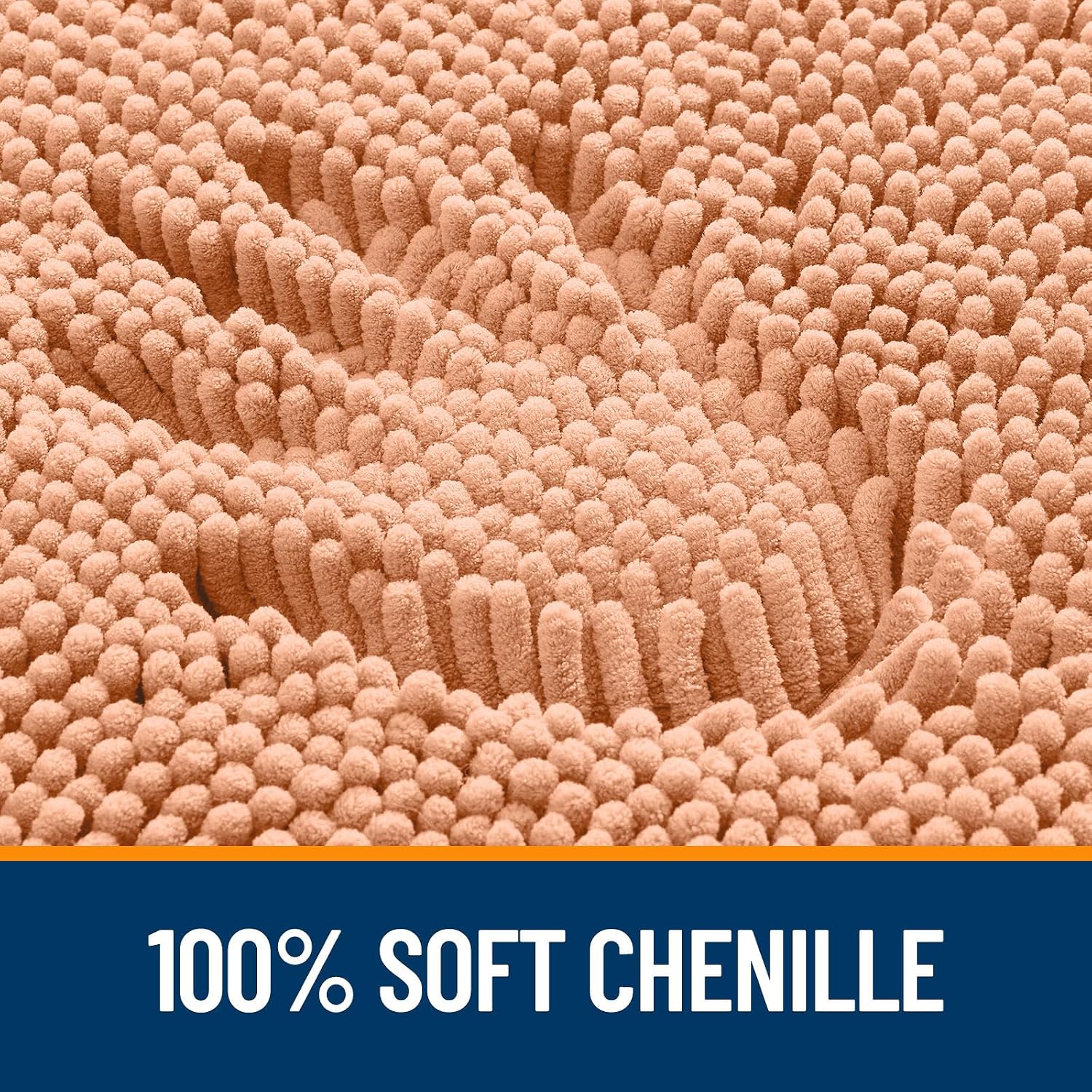 OLANLY Toilet Rugs U-Shaped 24x20, Soft Absorbent Chenille Contour Rugs