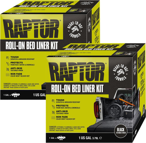 RAPTOR Roll-On Bed Liner Kit, Truck Bed Liners, 1 Gallon