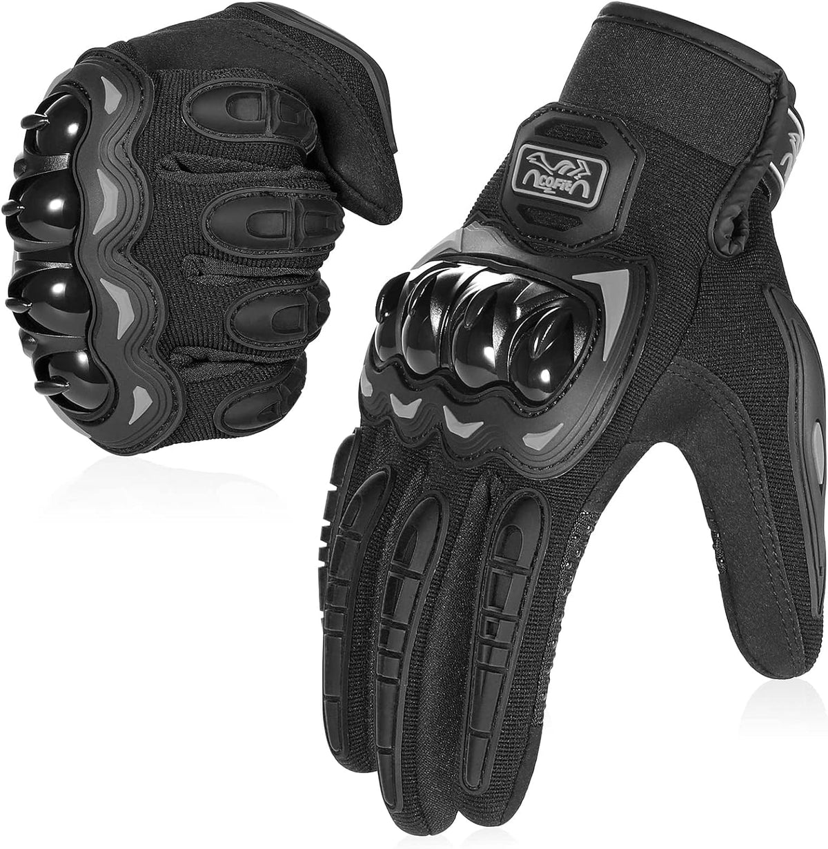 COFIT Motorcycle Gloves Breathable, Touchscreen Motorbike Gloves Anti-Slip with Good Grip Hard Knuckles Protection for Men Women Motocross, BMX ATV MTB Cycling, Road Racing