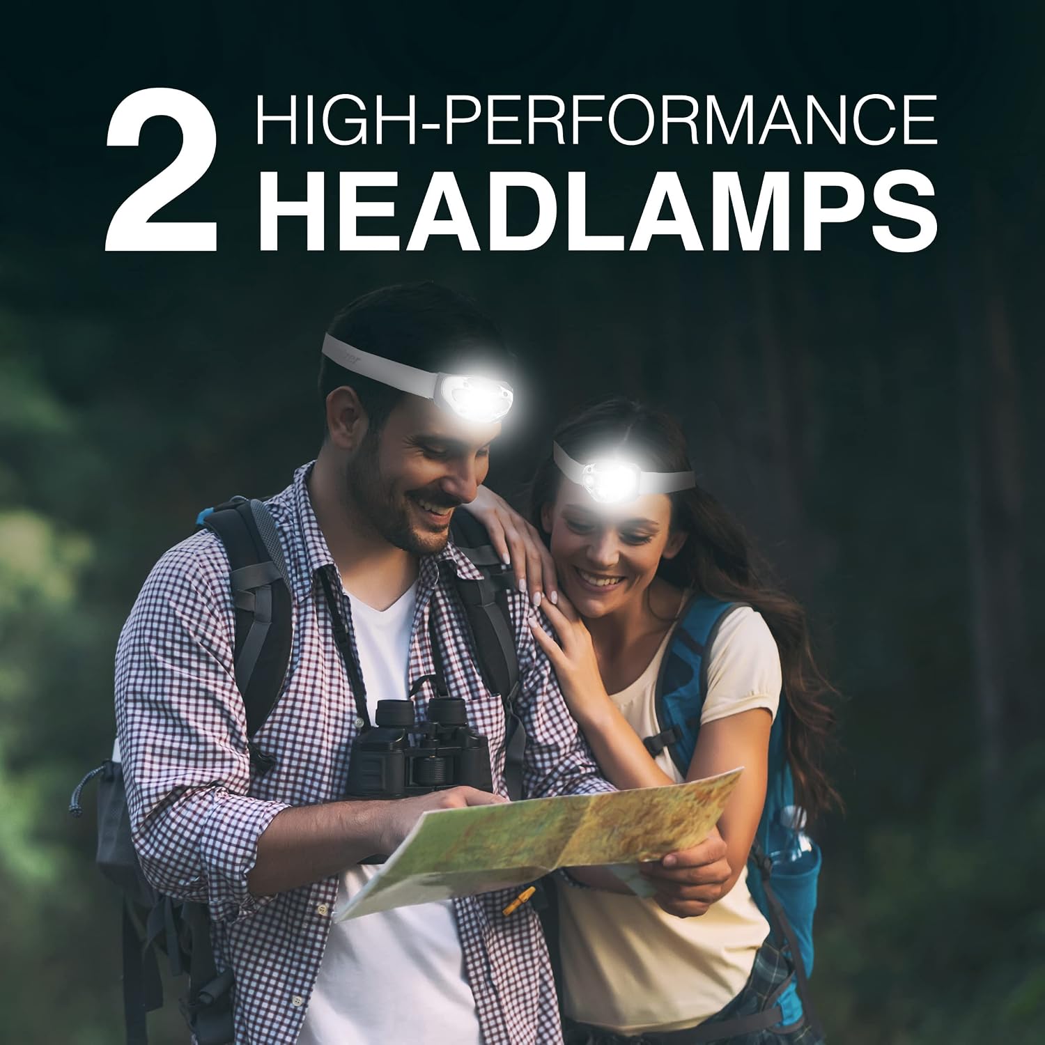 Energizer LED Headlamp PRO (2-Pack), IPX4 Water Resistant Head Light