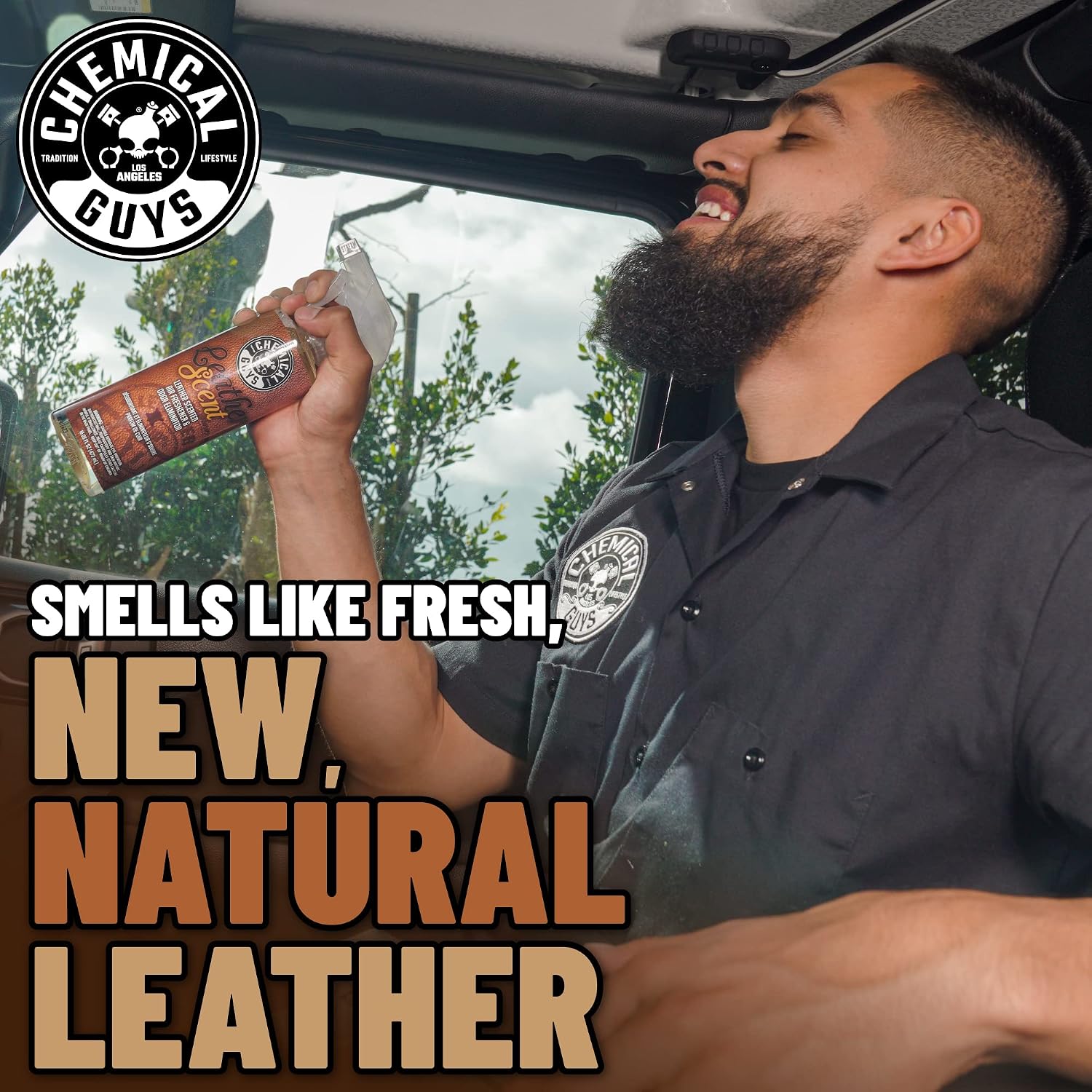 Chemical Guys, Leather Scent Air Freshener & Odor Neutralizer, 16 oz, 2 Pk