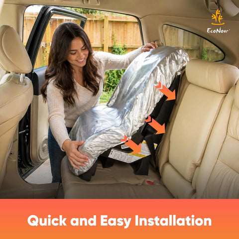 EcoNour Baby Car Seat Sun Shade Cover, Infant Carseat Heat Protector