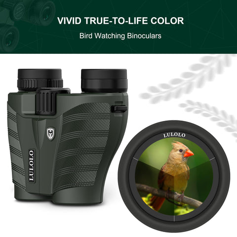 12x30 Compact HD Binoculars for Adults and Kids High Powered - Large View Binoculars with Clear Low Light Vision - Super Bright Lightweight & Waterproof Binoculars for Bird Watching Travel Hunting