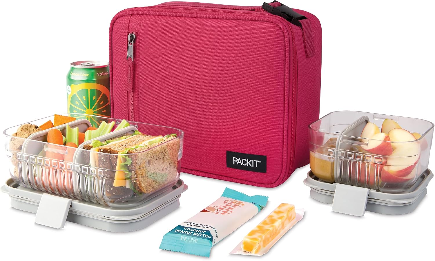 PackIt Freezable Classic Lunch Box, Magenta