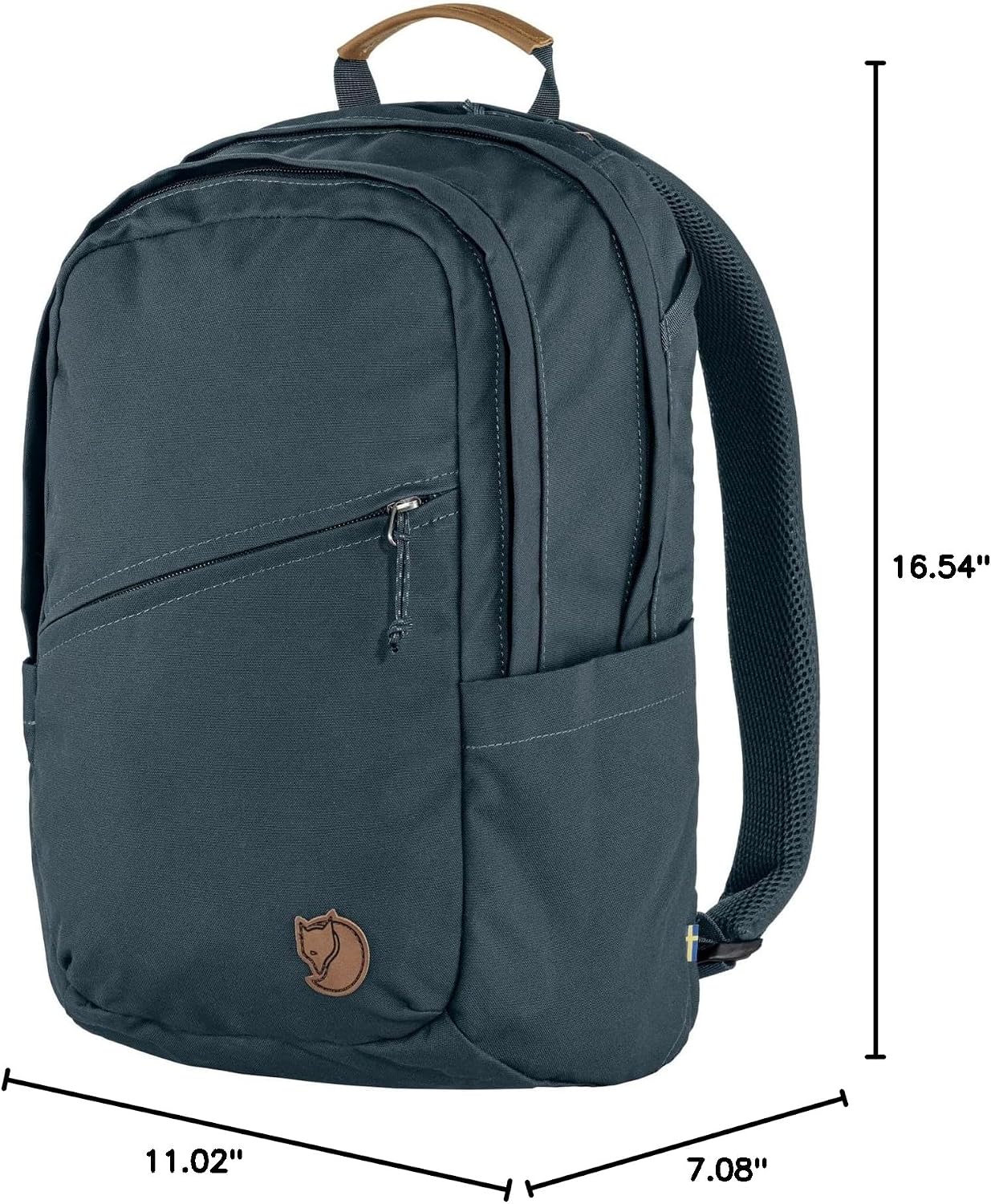 Fjällräven Raven 20 Backpack - Multi-Pocket Organization, Padded Support, Durable Fabric - Commuting, Travel, Navy