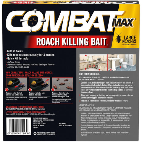 Combat Max Roach Killing Bait, Large Roaches, Kills the Nest, 8 Count