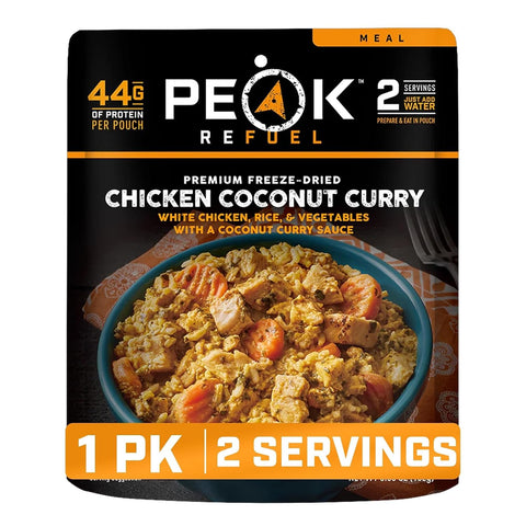 Peak Refuel Chicken Coconut Curry Freeze-Dried Camping Meal with Real Meat