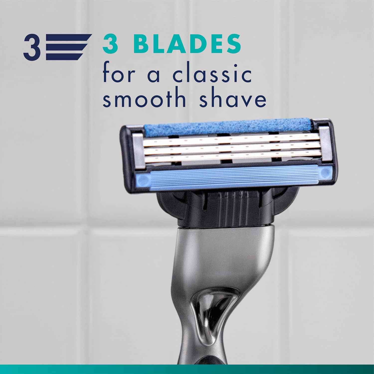 Gillette Mach3 Shaving Razor for Men, Razor Handle, 12 Blade Refills