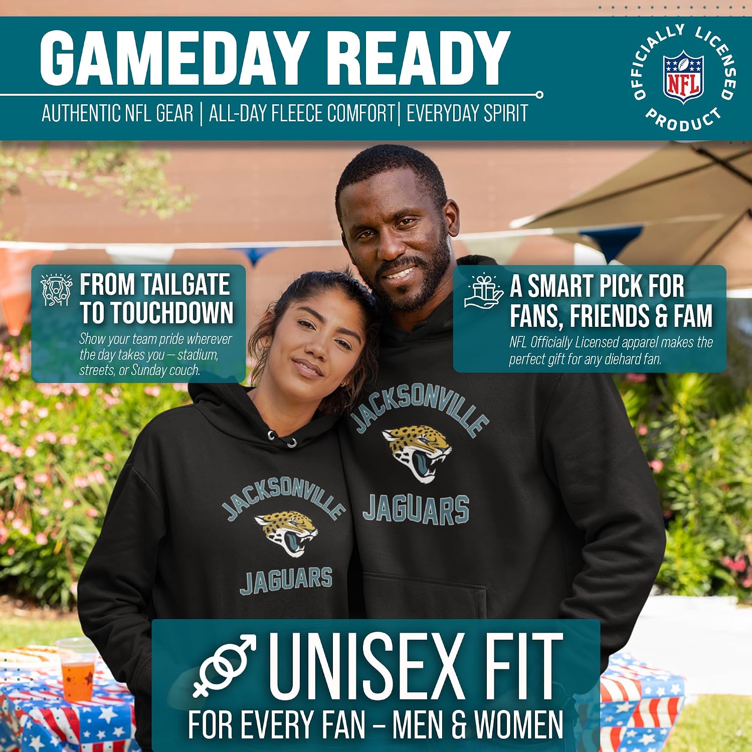 Team Fan Apparel NFL Gameday Hoodie Pullover Sweatshirt for Men and Women